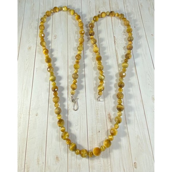 Jay King DTR Necklace 925 Tiger’s Eye Beaded Southwestern Signed - Picture 5 of 7